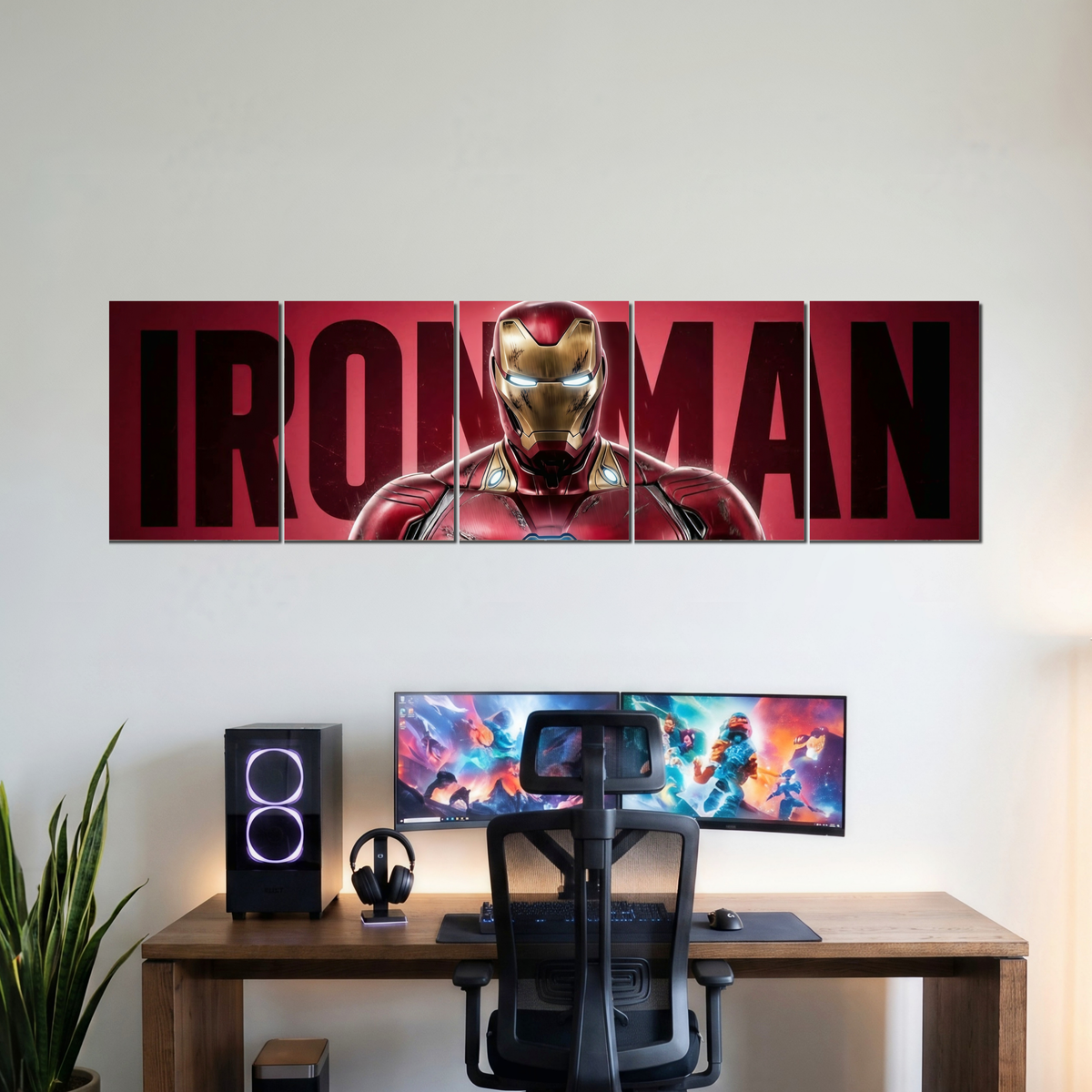 IRON MAN five-panel split poster wall display