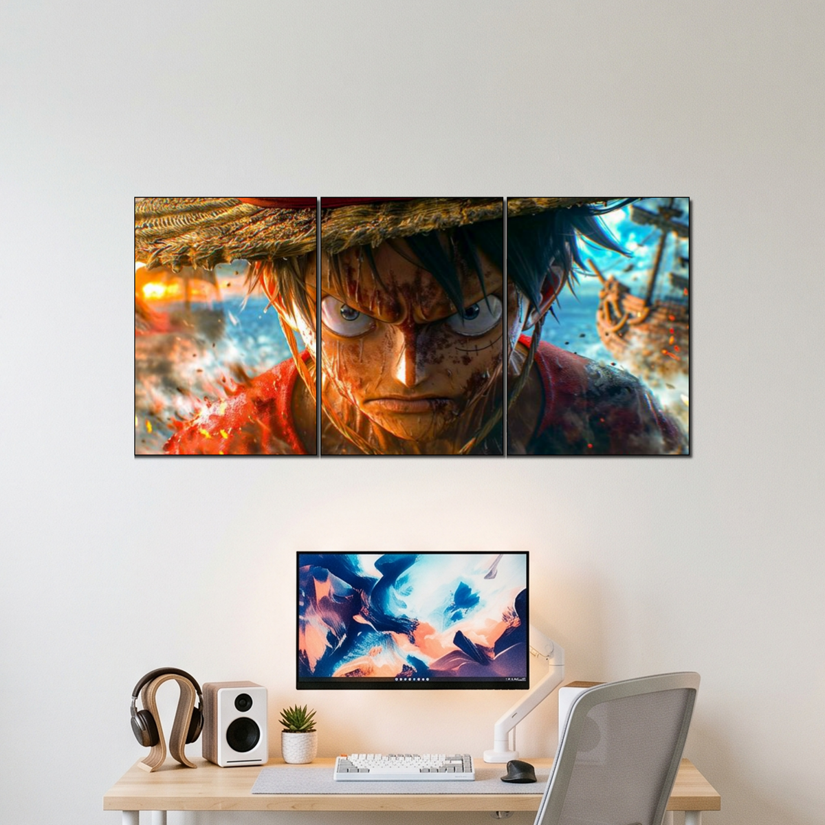 LUFFY 3 split poster wall display