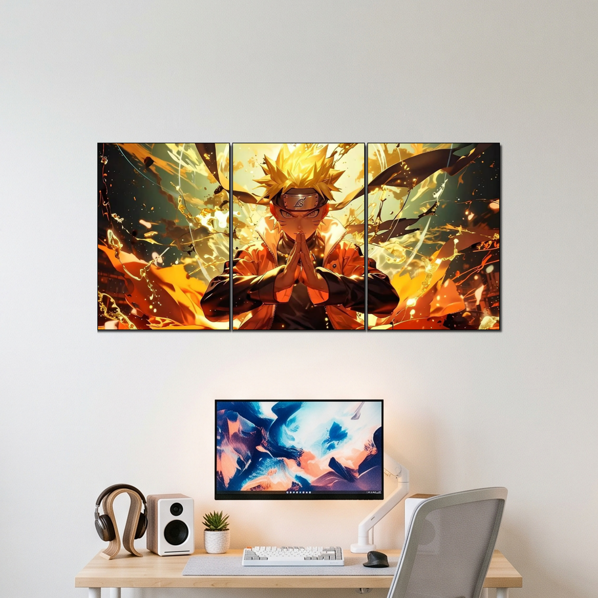 NARUTO 3 split poster wall display