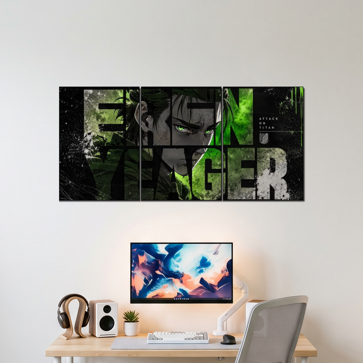 EREN YEAGER 3 split poster wall display