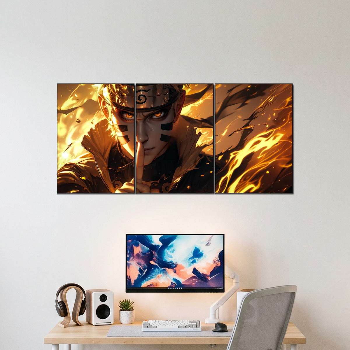NARUTO 3 split poster wall display