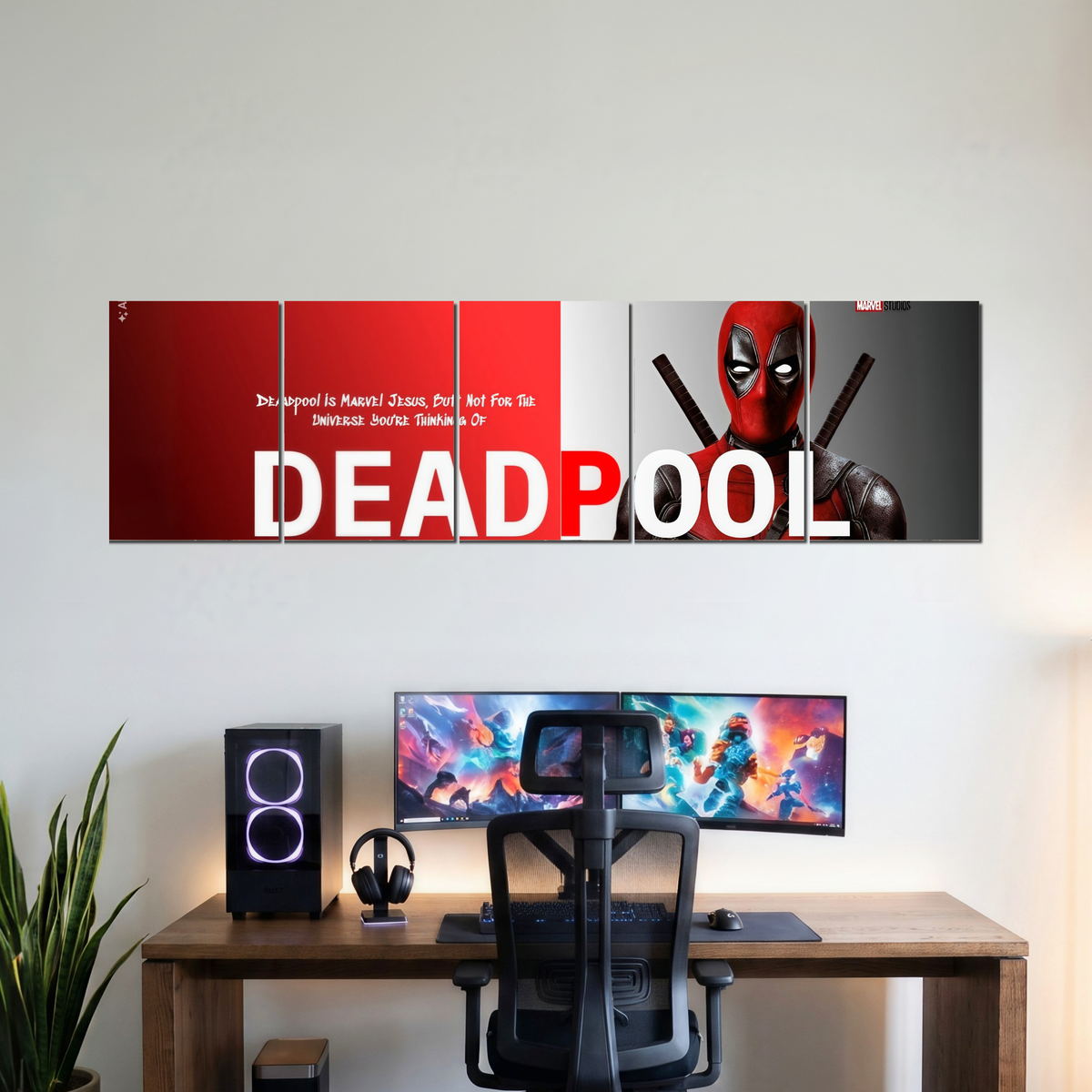 DEADPOOL five-panel split poster wall display