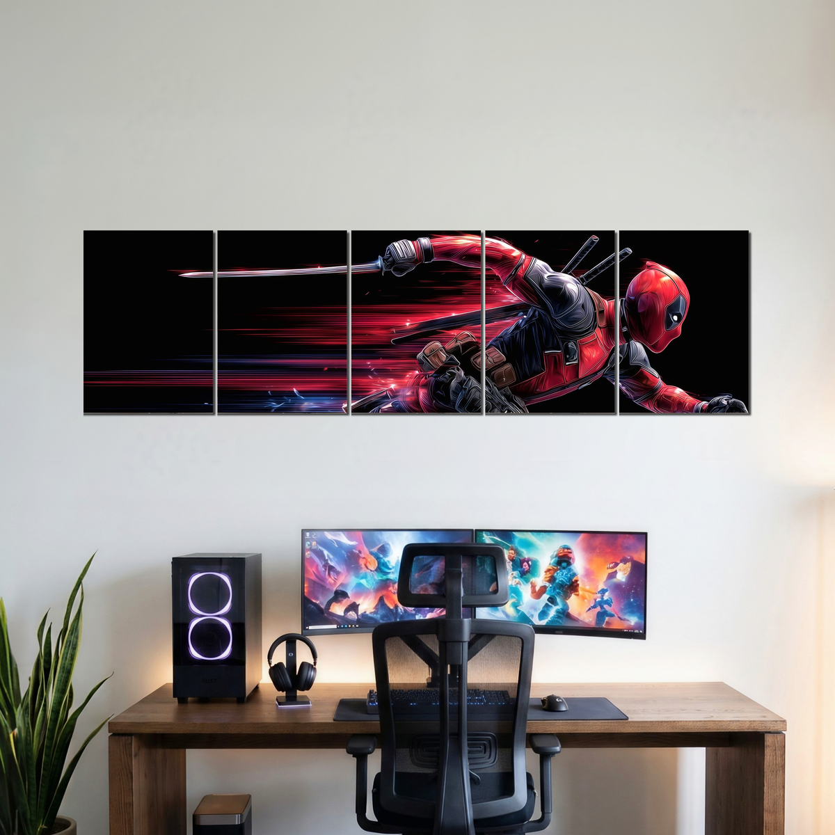 DEADPOOL five-panel split poster wall display