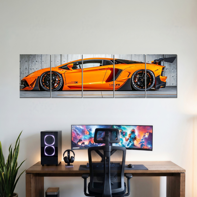 LAMBORGHINI five-panel split poster wall display