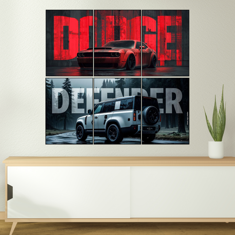 CAR 6 SPLIT POSTER