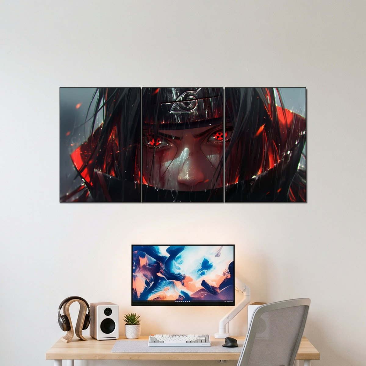ITACHI 3 split poster wall display