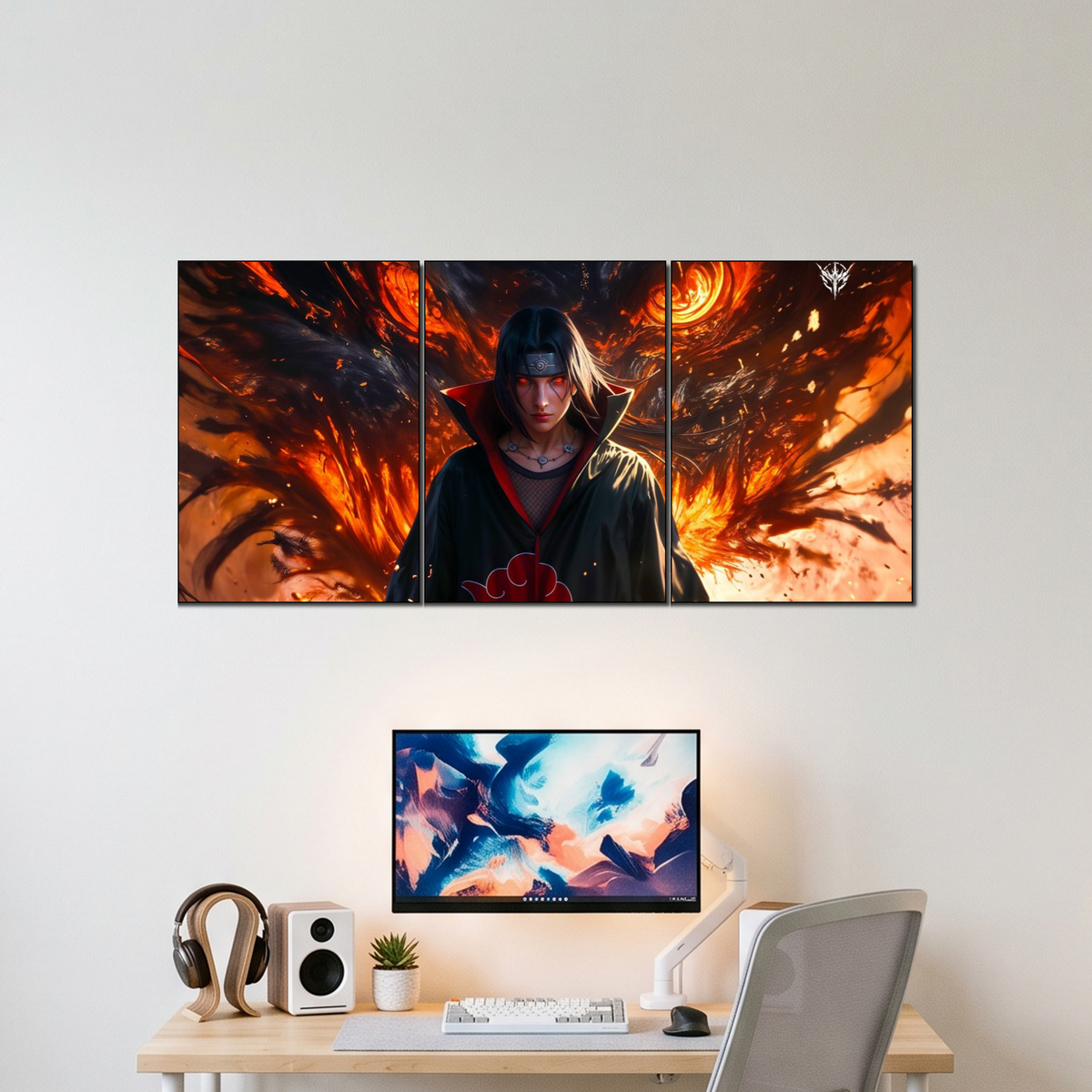 ITACHI 3 split poster wall display