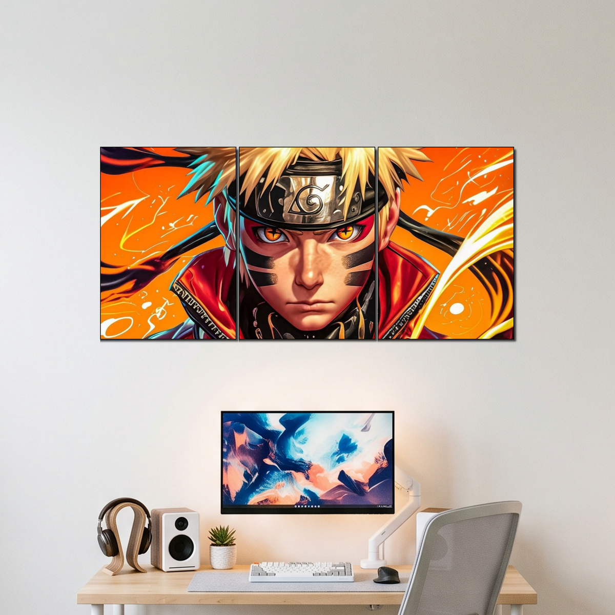 NARUTO 3 split poster wall display