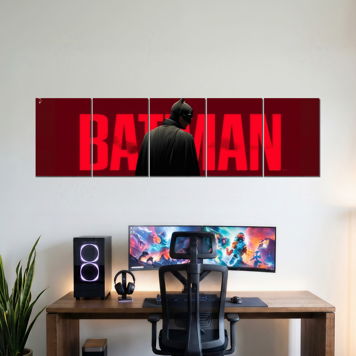 BATMAN five-panel split poster wall display