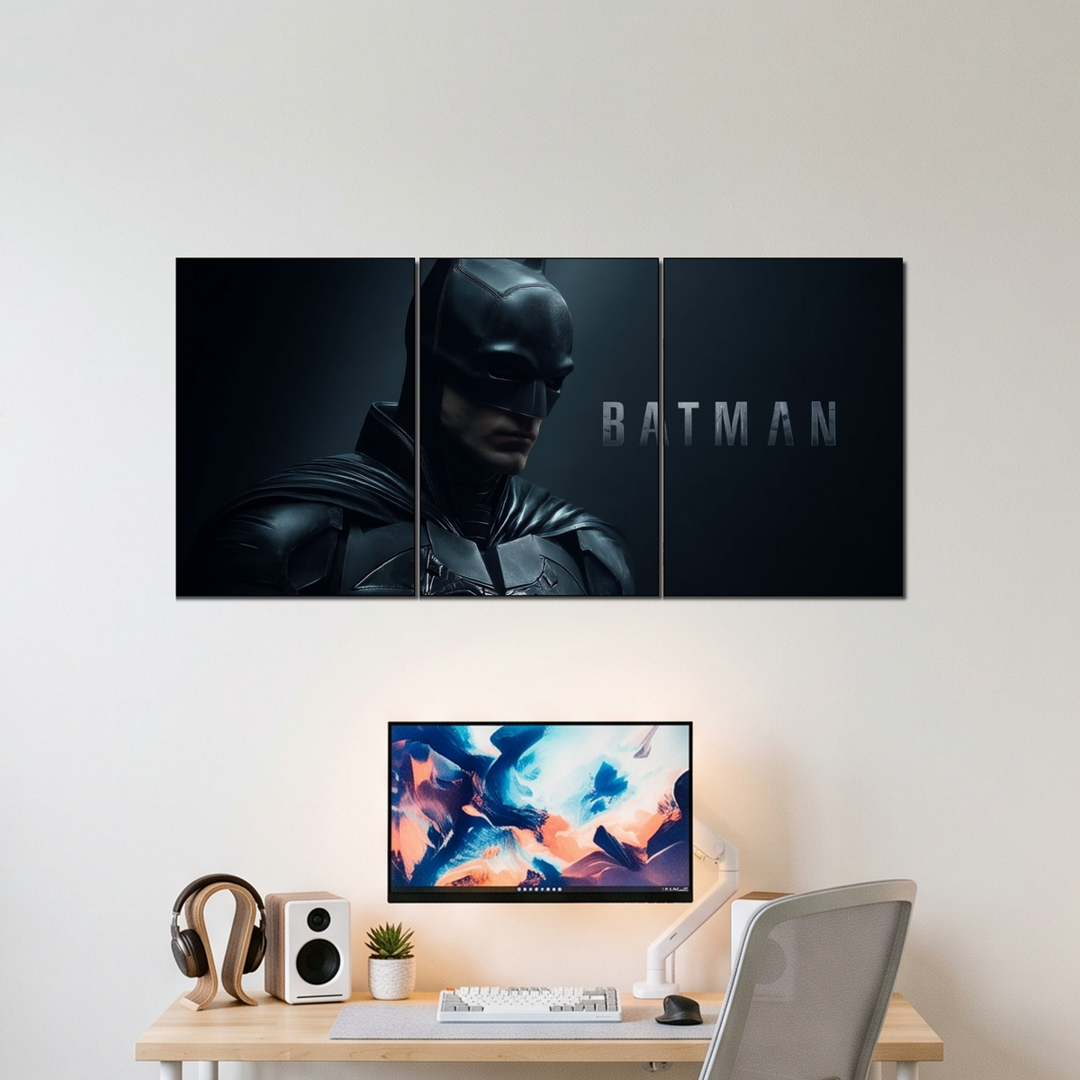 BATMAN 3 split poster wall display