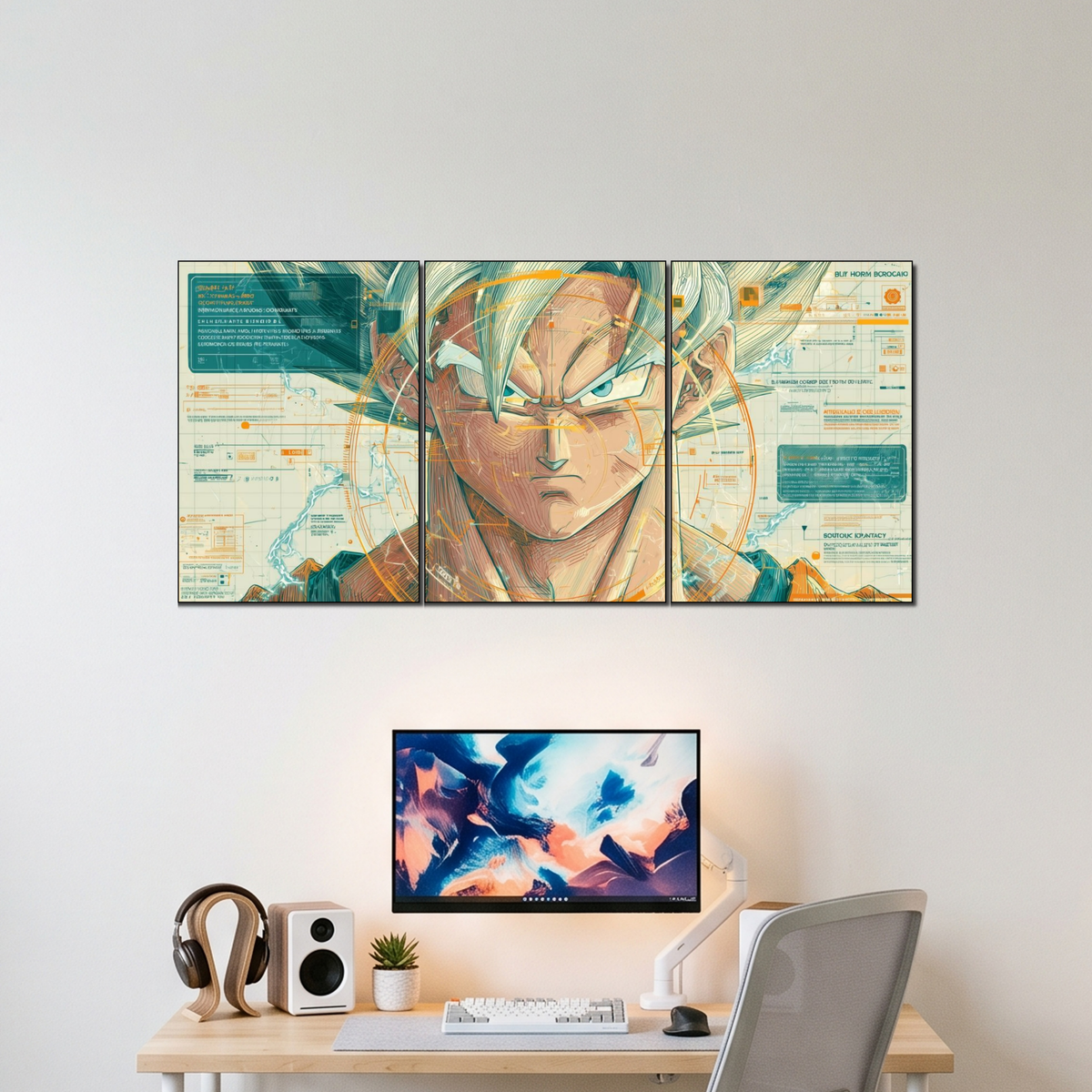 GOKU 3 split poster wall display