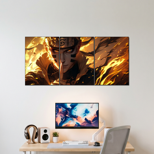 NARUTO 3 split poster wall display