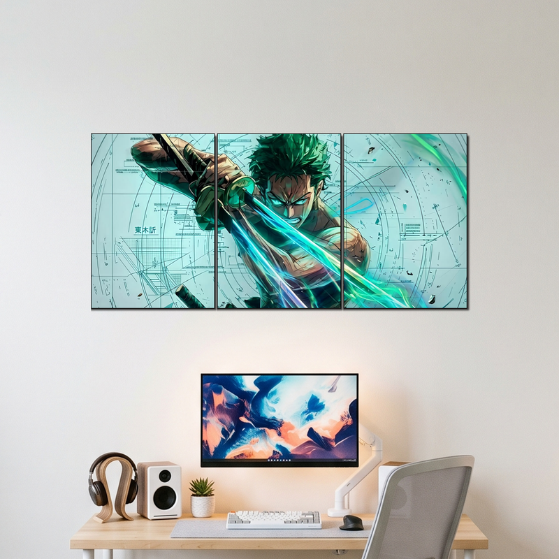 ZORO 3 split poster wall display