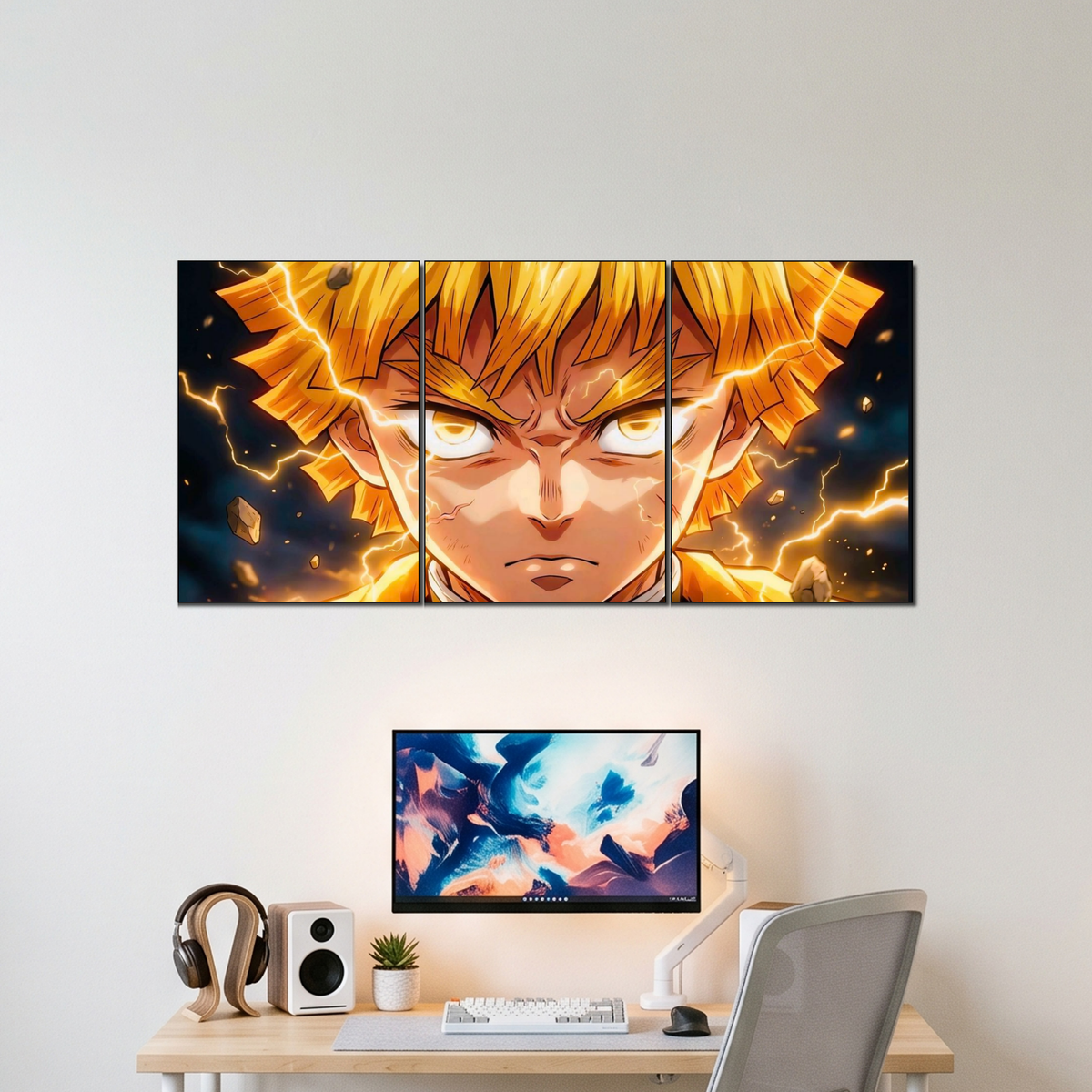 ZENITSU 3 split poster wall display