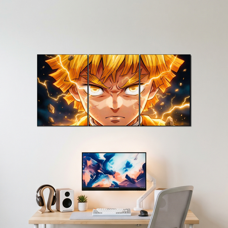 ZENITSU 3 split poster wall display
