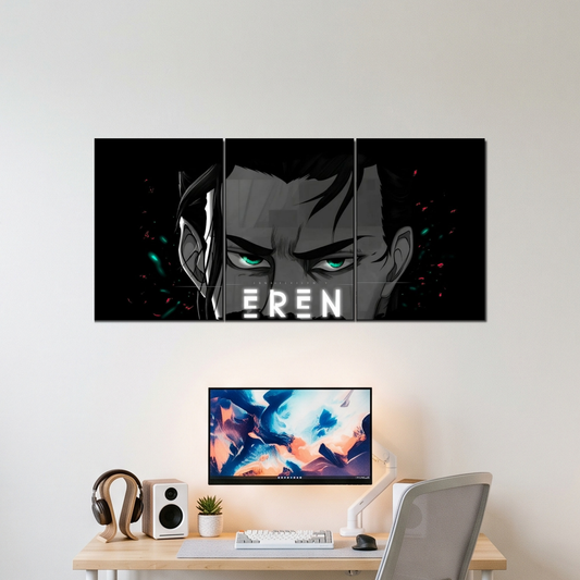 EREN YEAGER 3 split poster wall display
