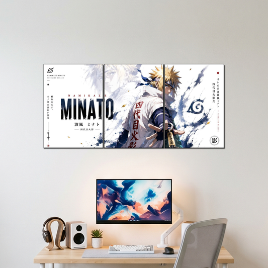 MINATO 3 split poster wall display