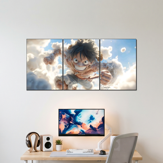 LUFFY 3 split poster wall display