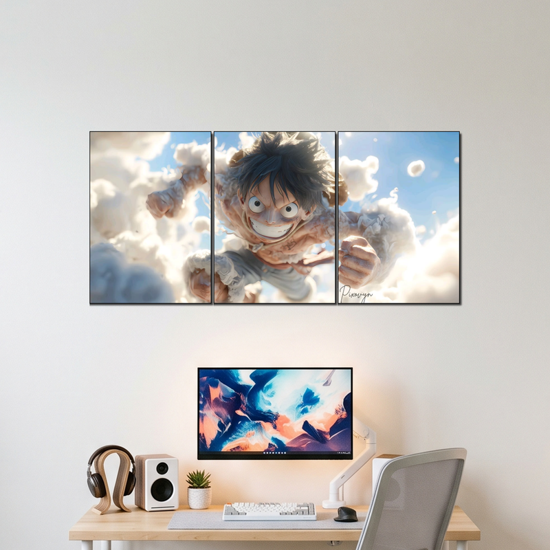 LUFFY 3 split poster wall display