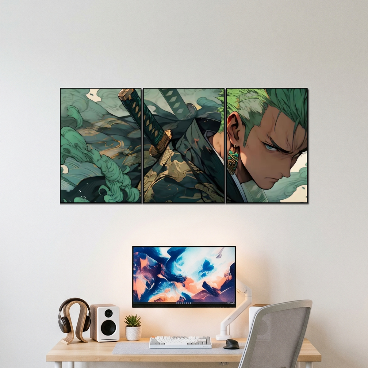 ZORO 3 split poster wall display
