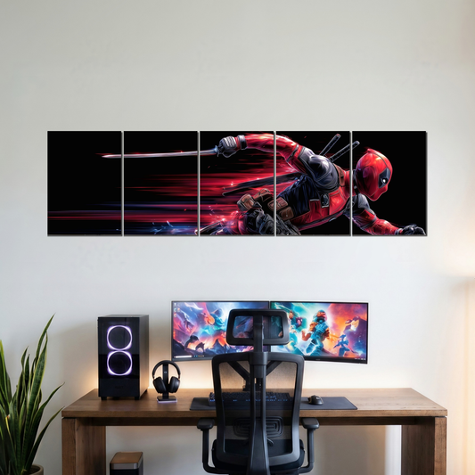 DEADPOOL five-panel split poster wall display