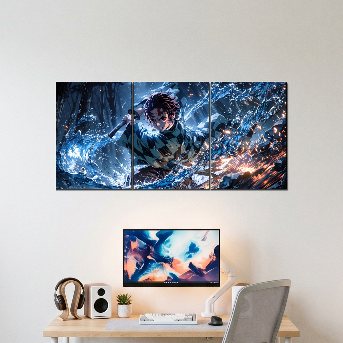 TANJIRO 3 split poster wall display