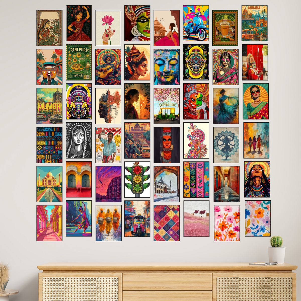 INDIAN PAINTINGS 48 POSTER A6 COMBO COLLECTION