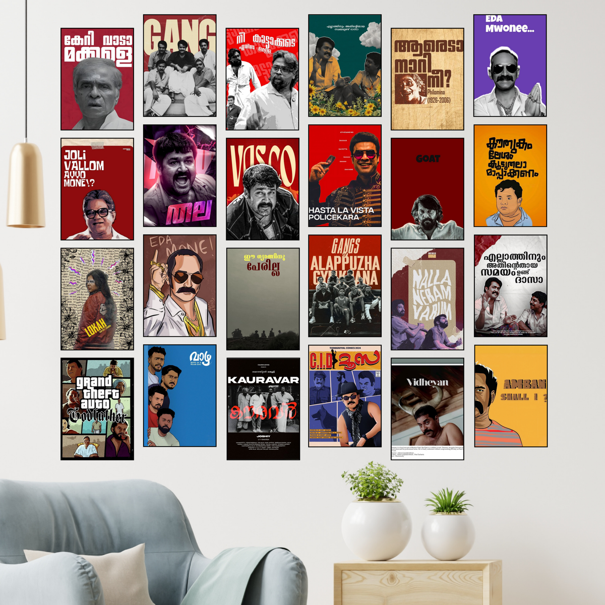MALAYALAM 24 POSTER A6 COMBO COLLECTION