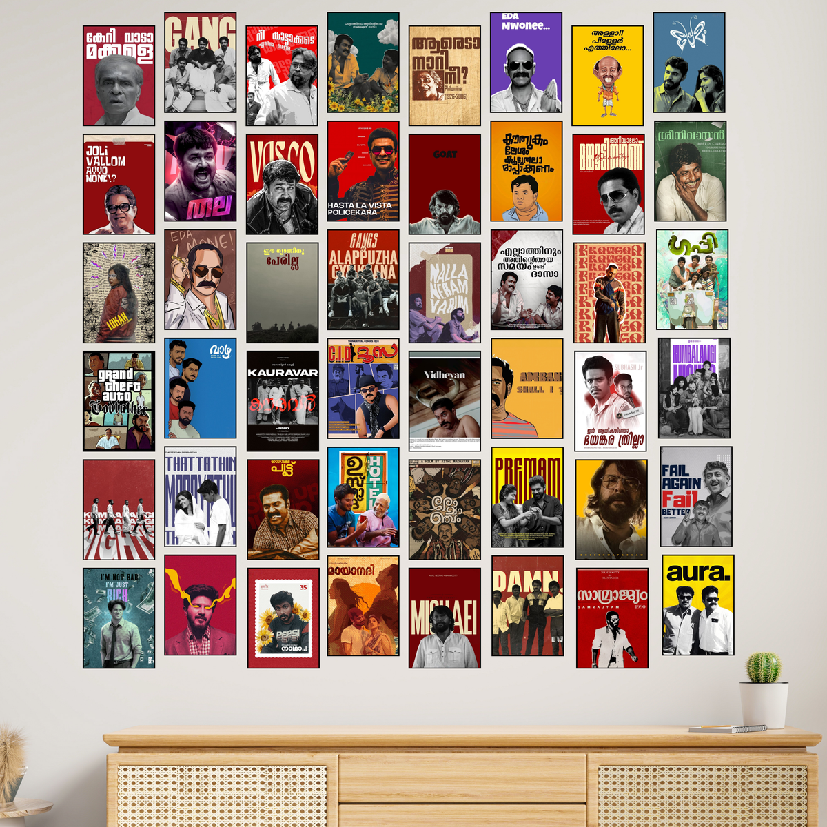 MALAYALAM 48 POSTER A6 COMBO COLLECTION