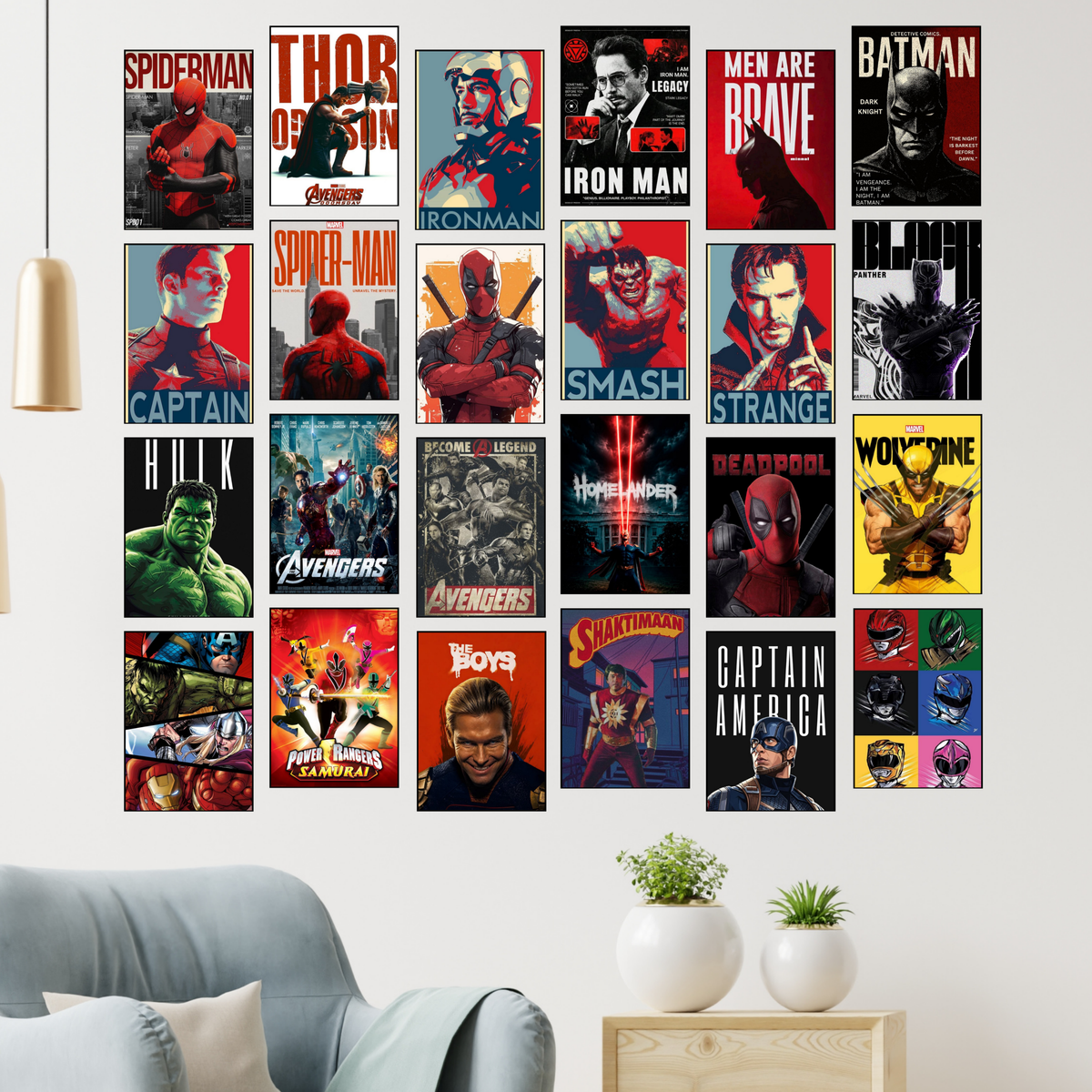 SUPERHERO 24 POSTER A6 COMBO COLLECTION